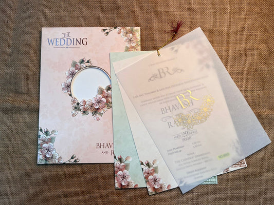 Floral  Wedding Card | SS - 735