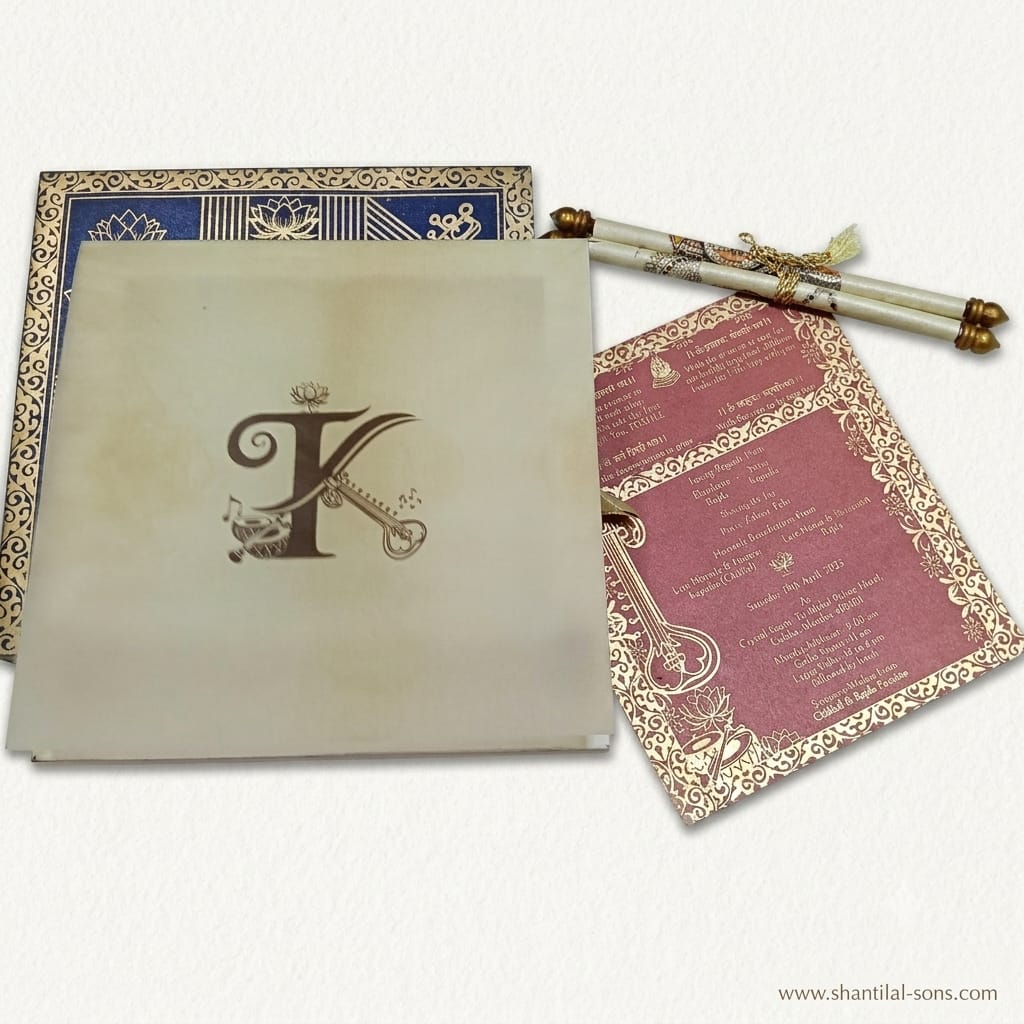 Luxury Musical Theme Box Wedding Invitation | SS-3501