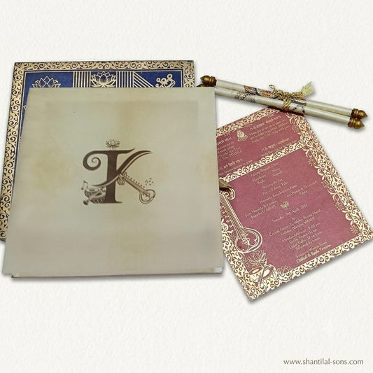 Luxury Musical Theme Box Wedding Invitation | SS-3501