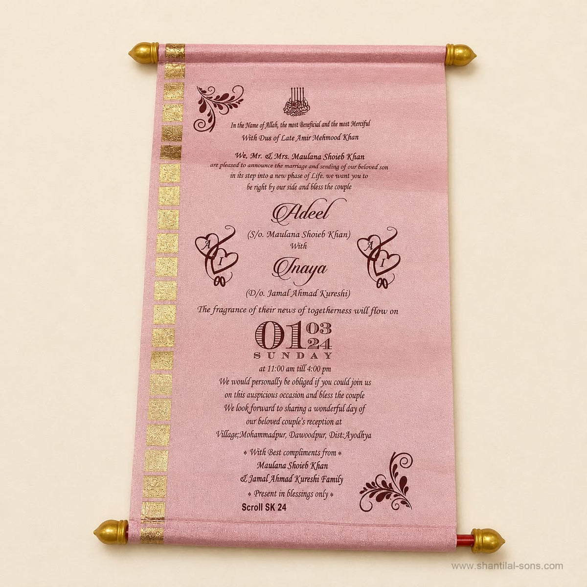 Elegant Scroll Invitation | SSR- 54