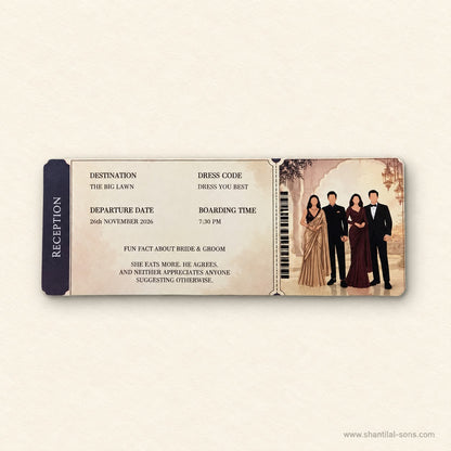 Travel Story Wedding Passport Invitation | SS- 2070 -B