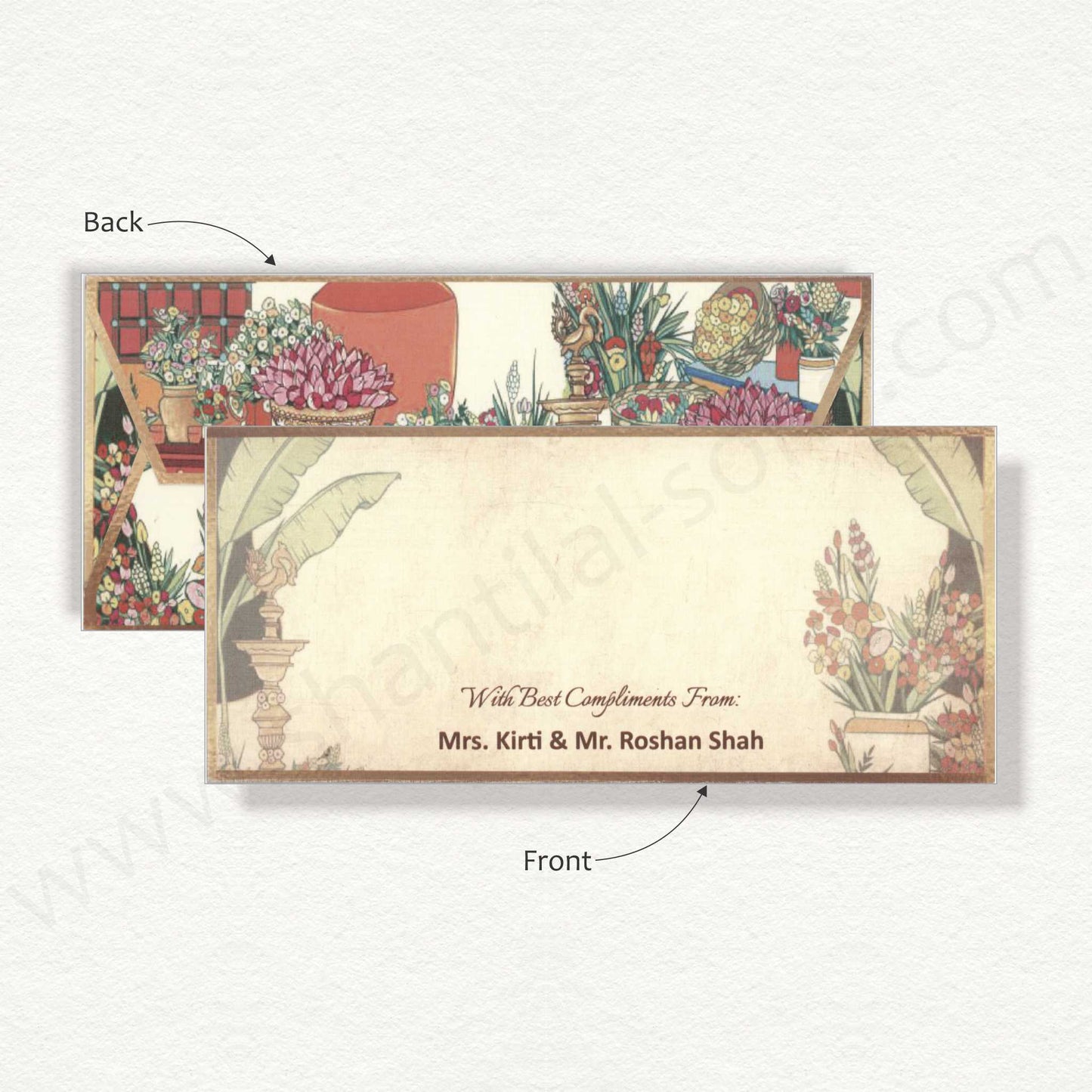 Designer Floral Cash Envelope | G-54