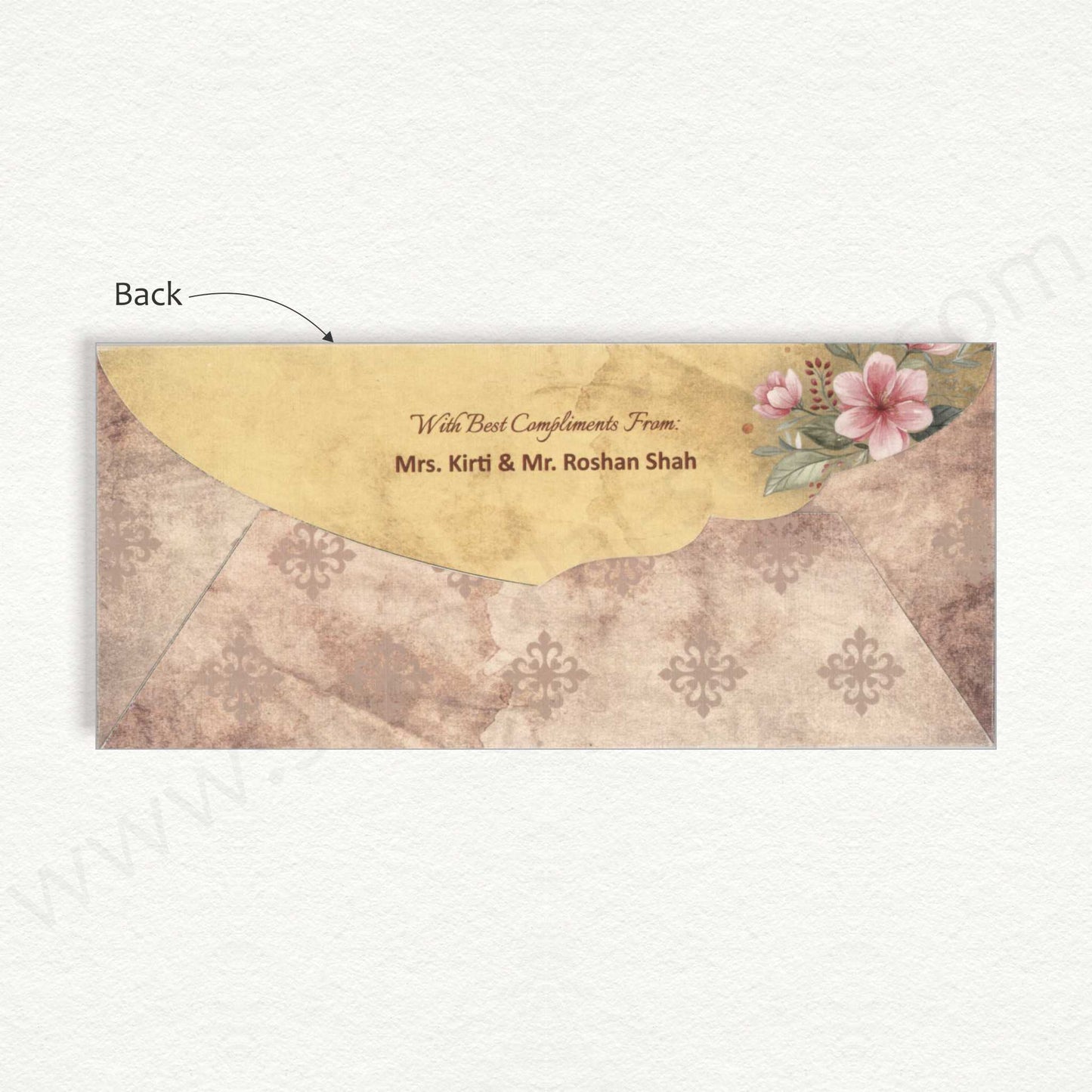Elegant Floral Cash Envelope | G-58