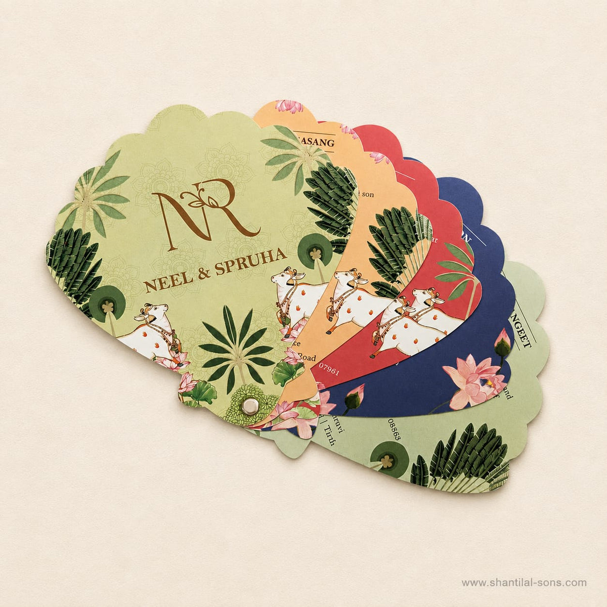 Pichwai Wedding Invitation | SS - 2056