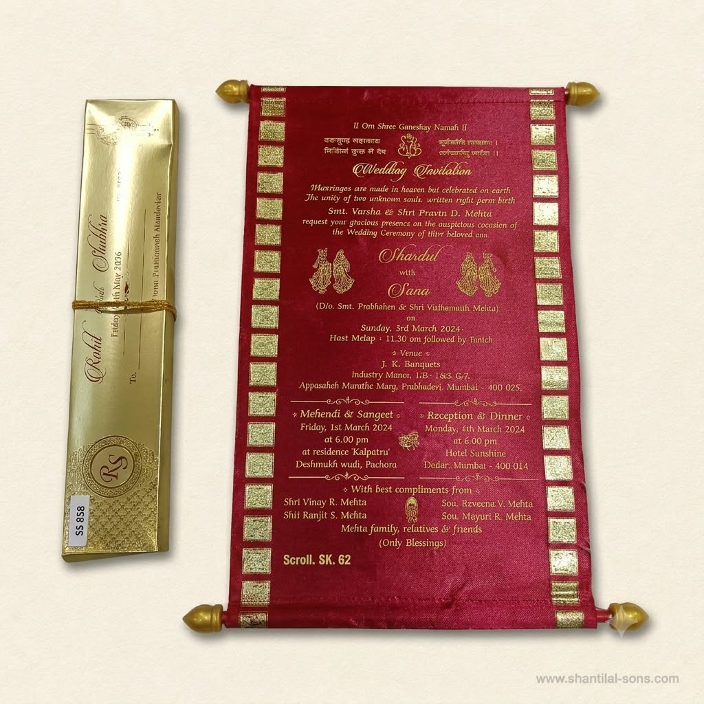 Elegant Scroll Invitation | SSR- 63