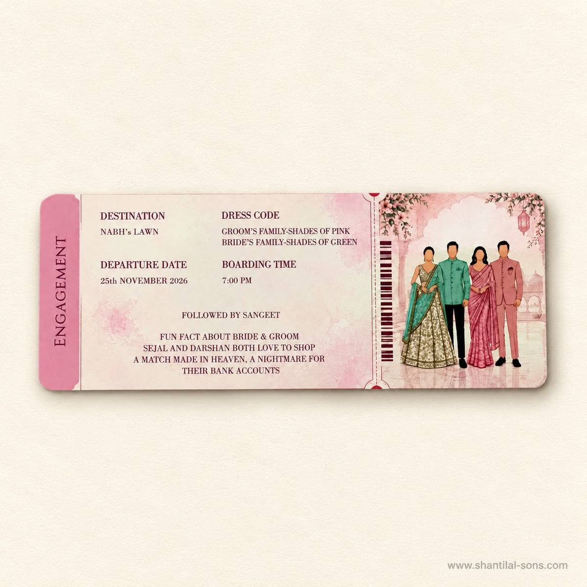 Travel Story Wedding Passport Invitation | SS- 2070 -A