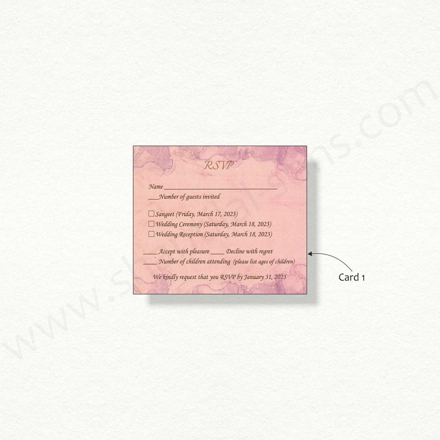 Designer RSVP Card | R - 1