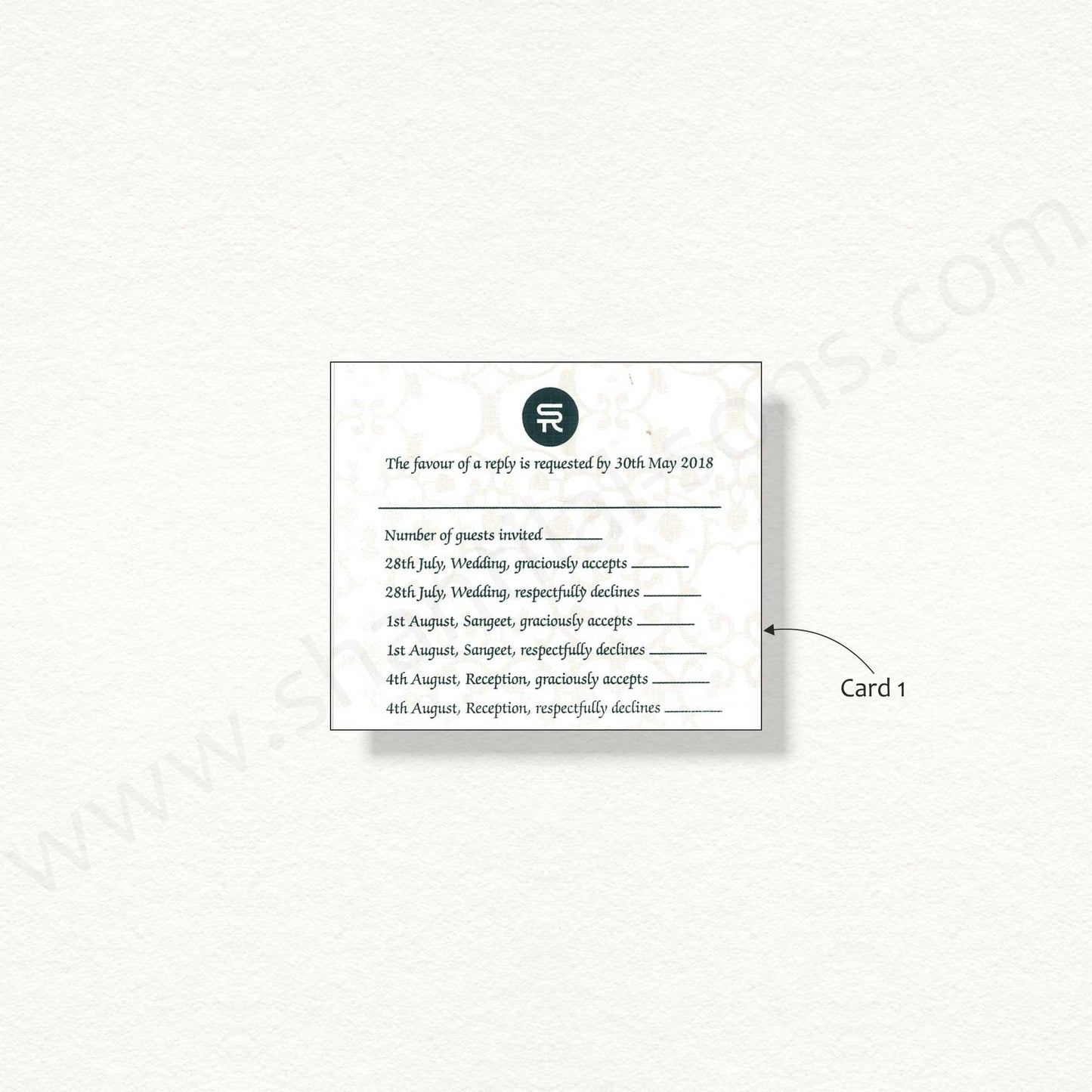 Designer RSVP Card | R - 2