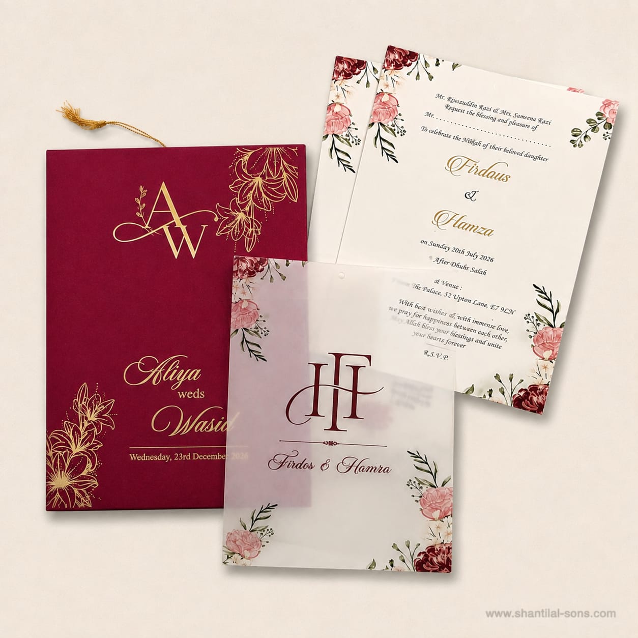 Classy Floral Wedding Invitation | SS - 2039