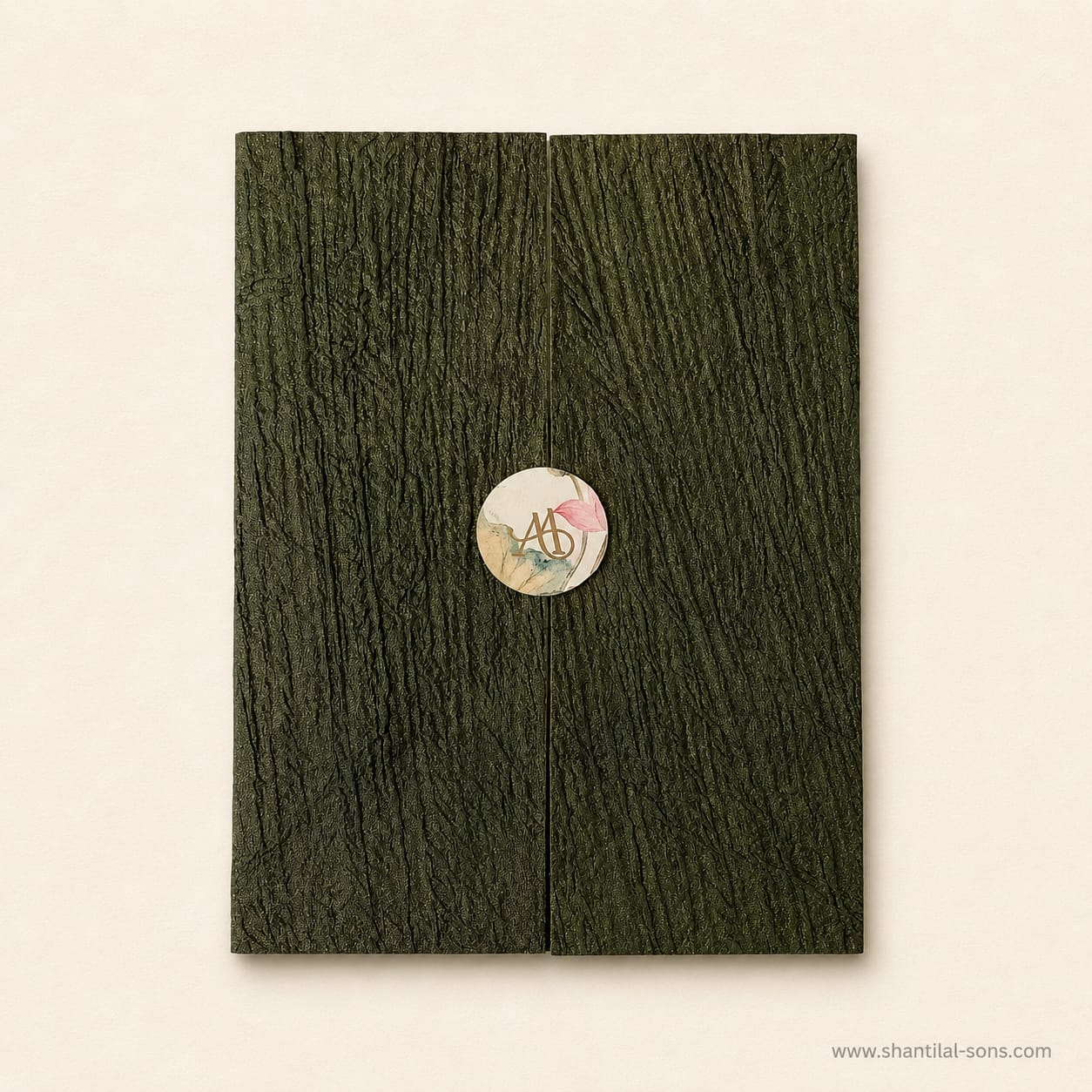 Elegant Floral Handmade Paper Wedding Invitation | SS - 2001