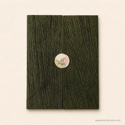 Elegant Floral Handmade Paper Wedding Invitation | SS - 2001