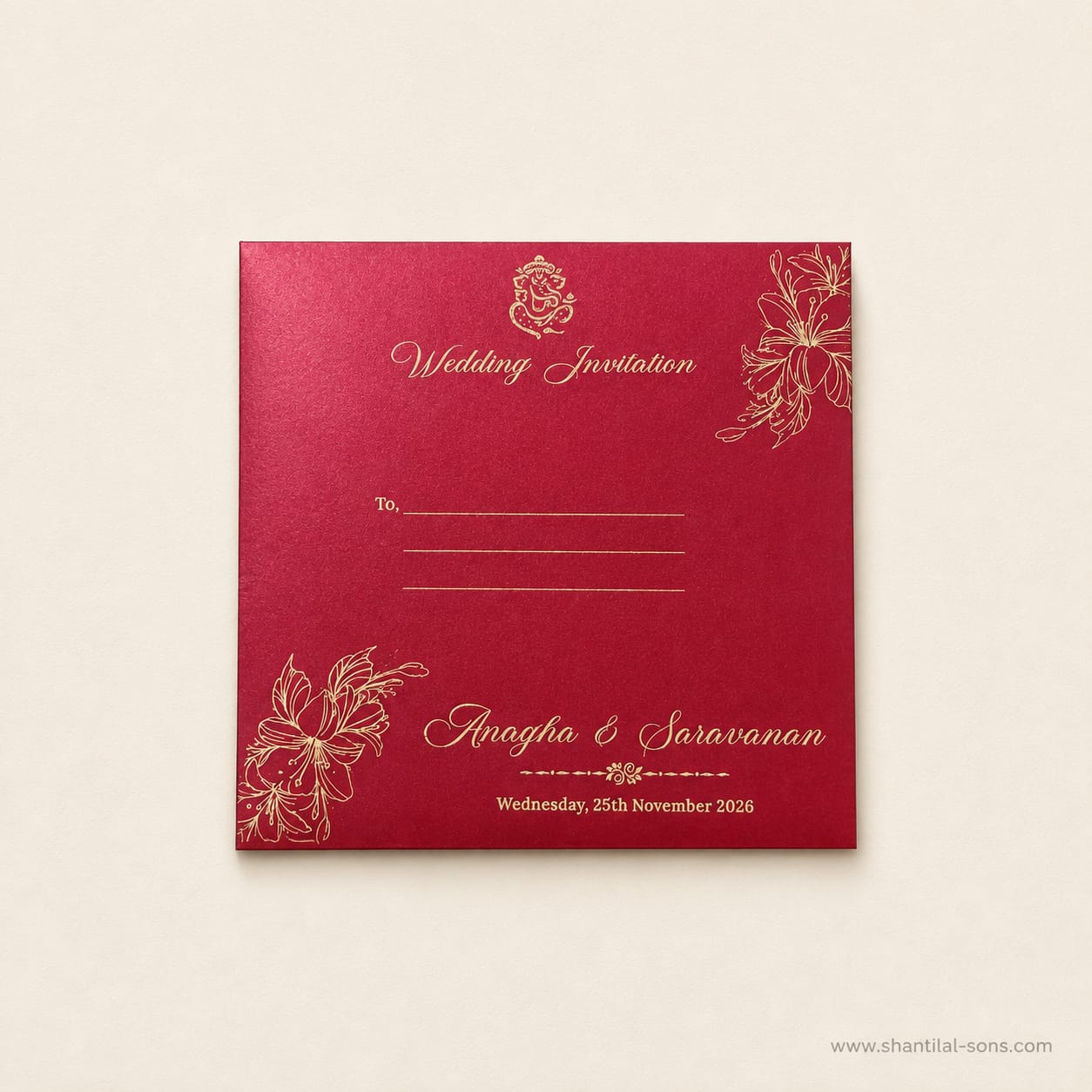 Elegant Wedding Invitation | SS - 2048
