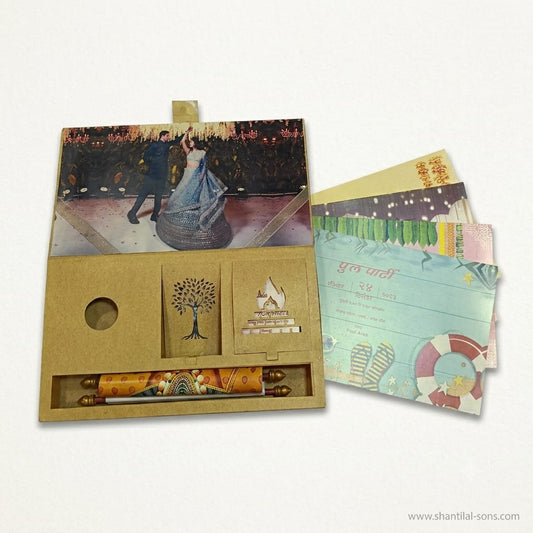 Traditional Wedding Invitation Gift Box | SS-3508