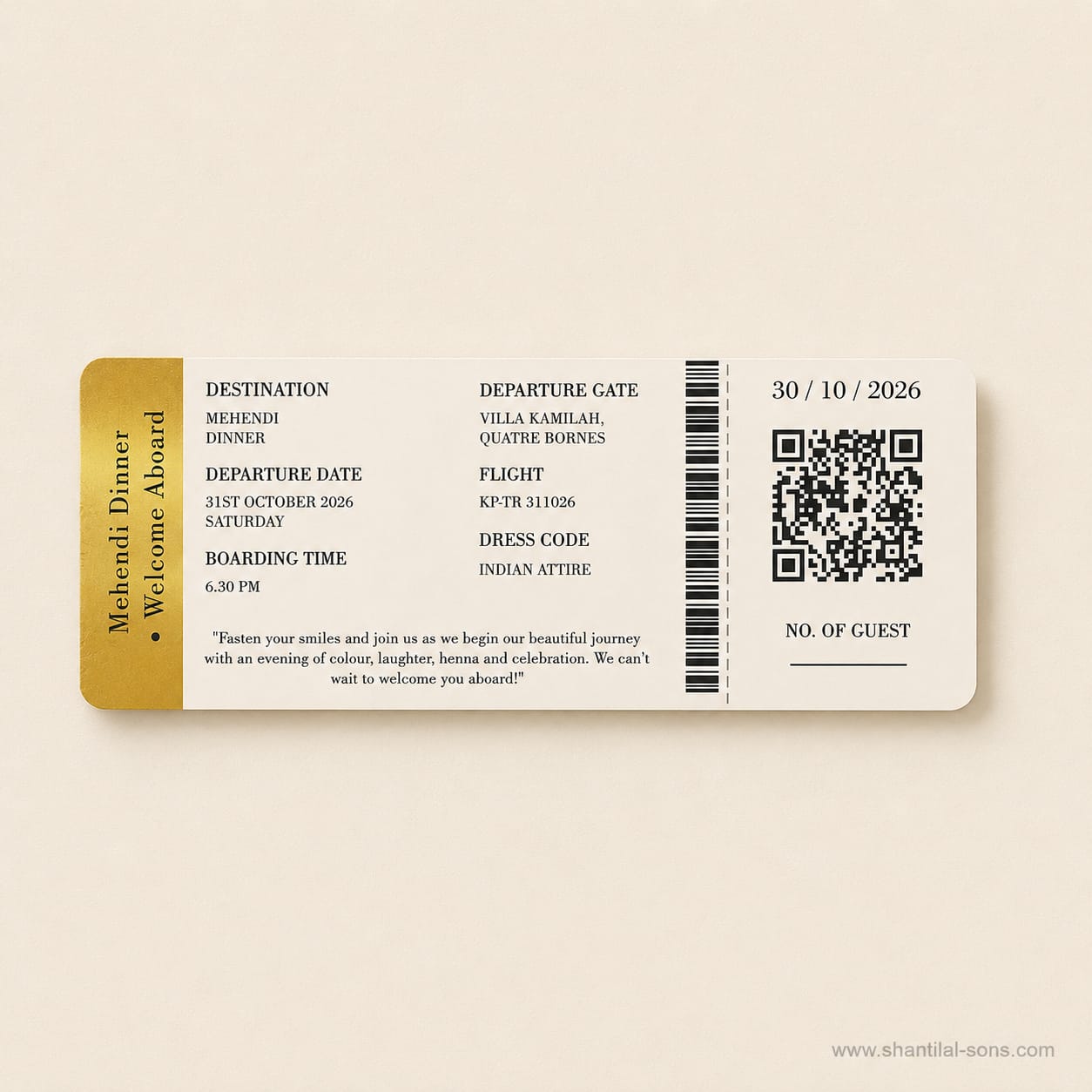 Travel Story Wedding Passport Invitation | SS-