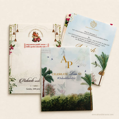 Harmonious Fusion: Designer Pastel Card | SS - 8017
