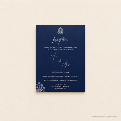 Elegant Wedding Card with Vellum Paper & Wax Seal | SS - 9007