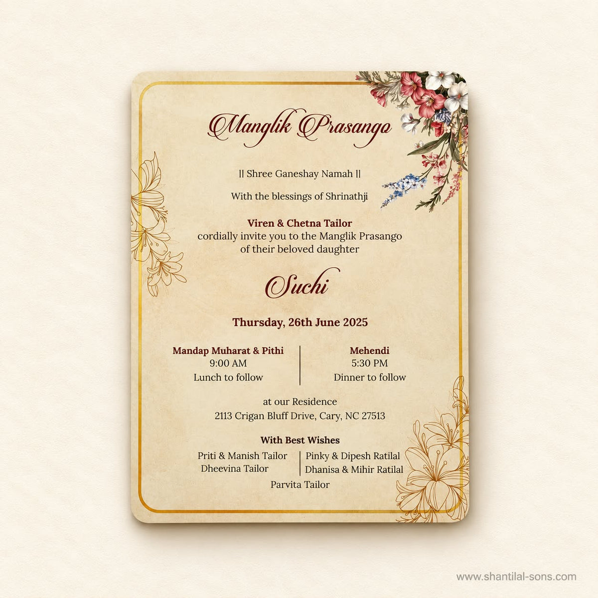 Royal Wedding Invitation | SS - 80180