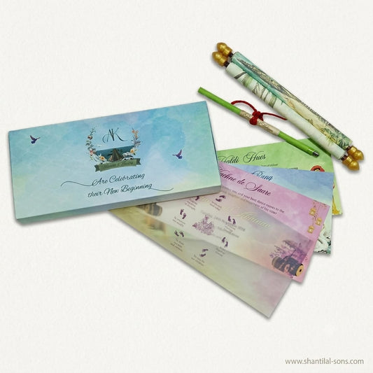 Traditional Box Wedding Invitation |SS-3510