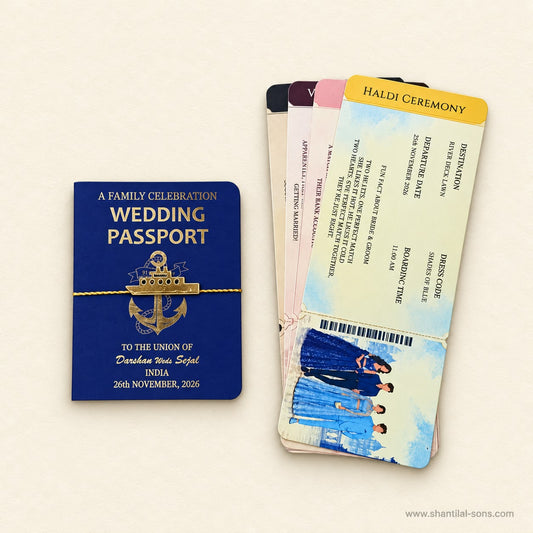 Travel Story Wedding Passport Invitation | SS- 2070 -B