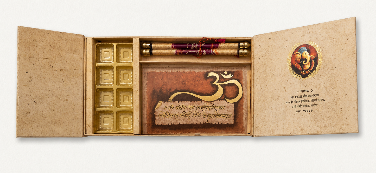 Traditional Scroll Wedding Invitation | SS-3505