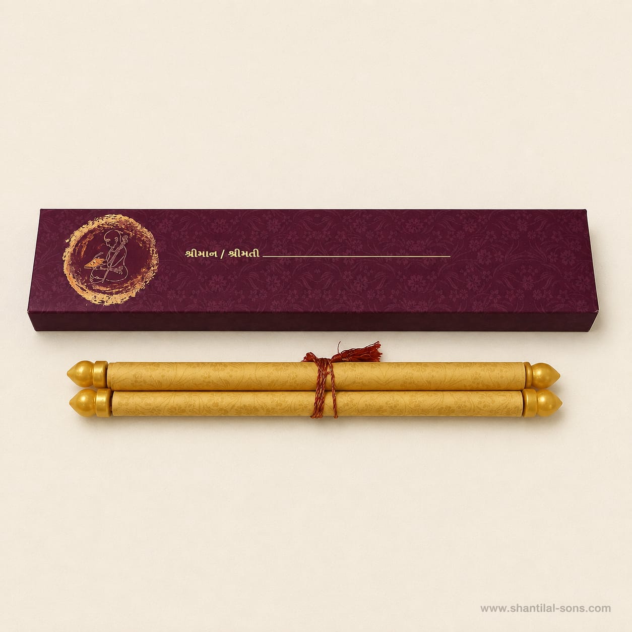 Traditional Gold Scroll Wedding Invitation |SSR-50