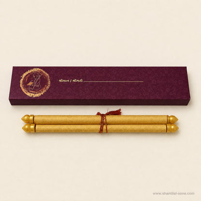 Traditional Gold Scroll Wedding Invitation |SSR-50