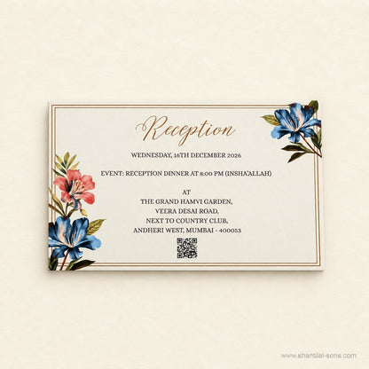 Designer Floral Handmade Paper Wedding Invitation | SS - 2004 -A