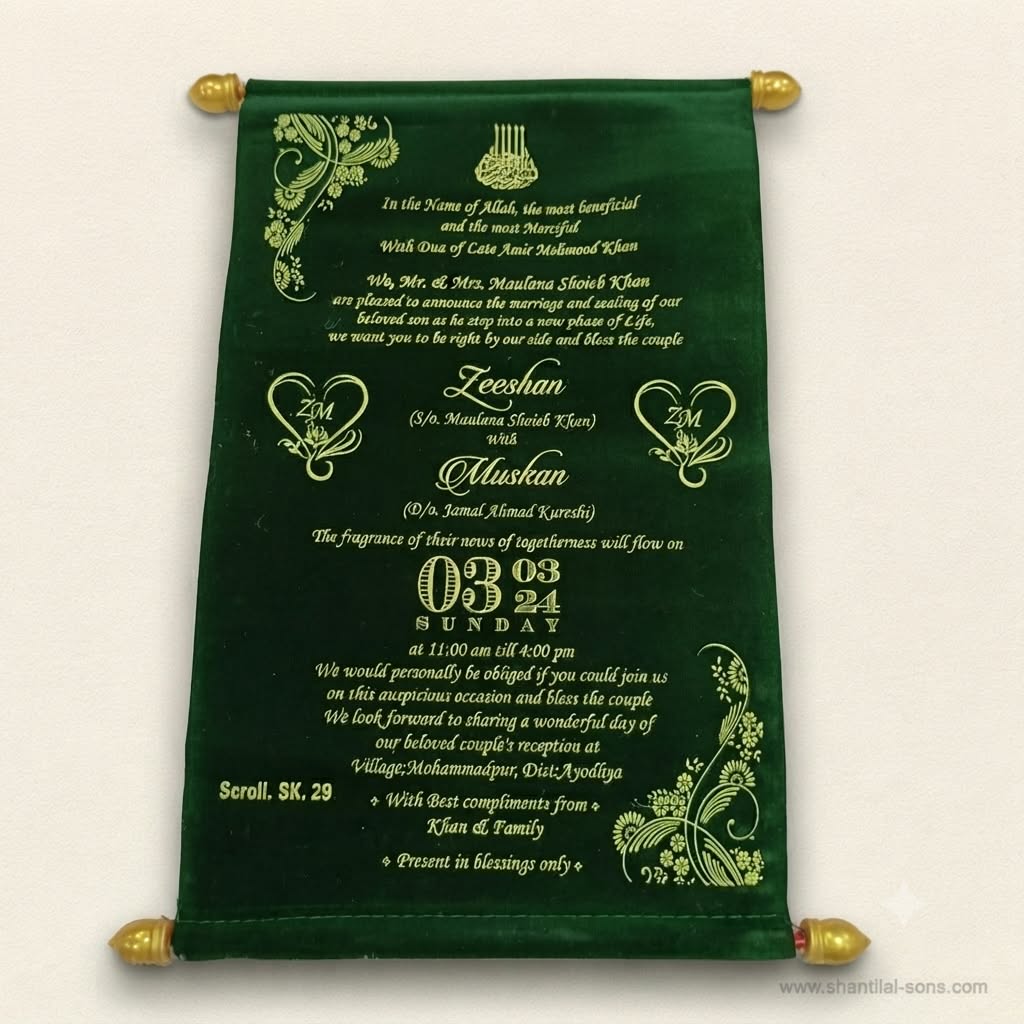 Elegant Scroll Invitation | SSR- 60