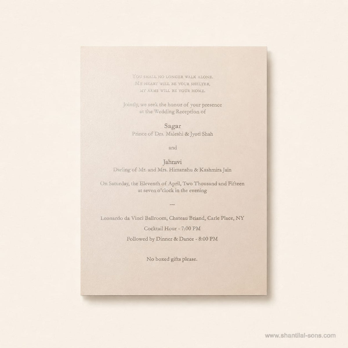 Minimal Wedding Invitation | SS - 2053