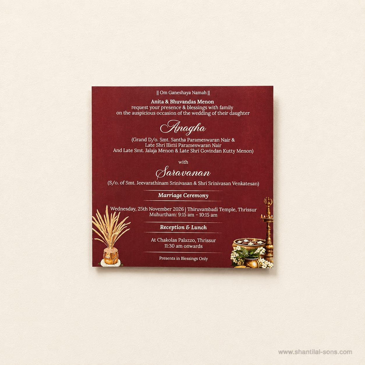 Elegant Wedding Invitation | SS - 2048