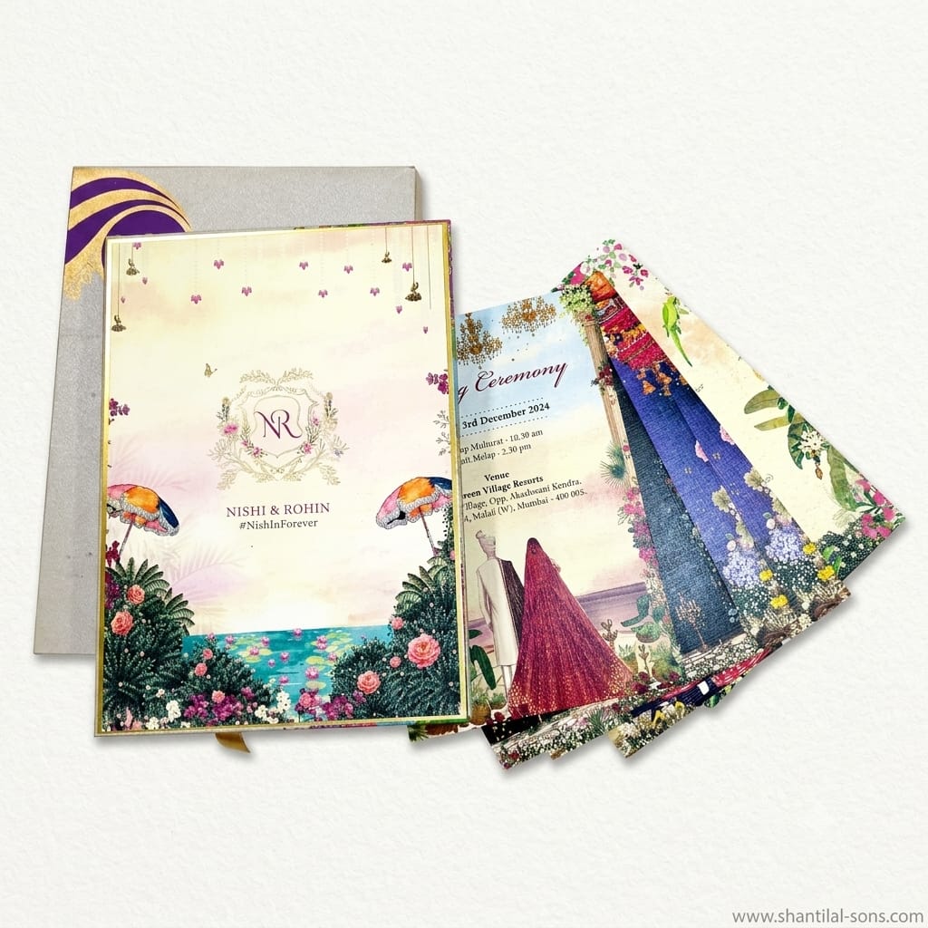 Floral Box Wedding Invitation | SS-4034