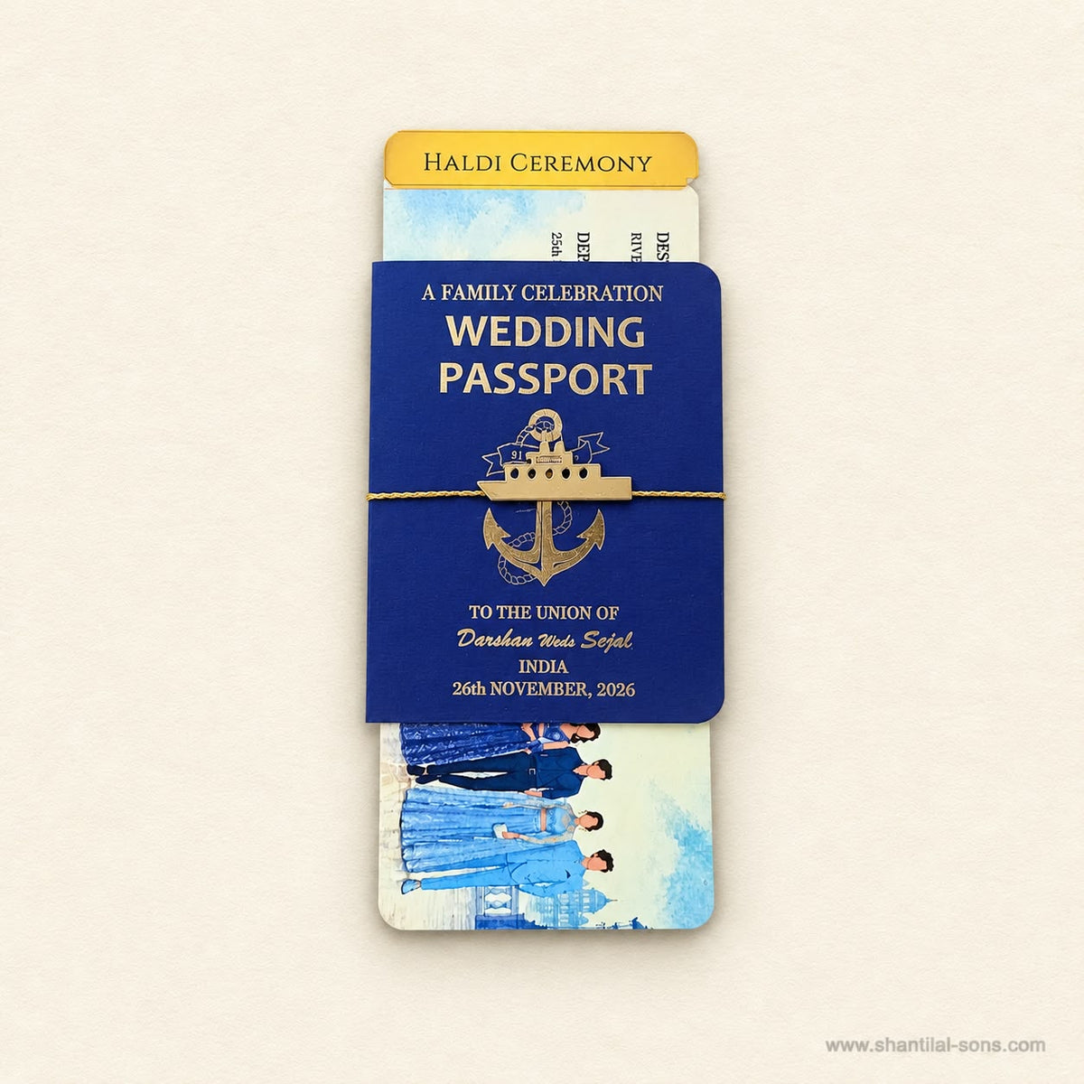 Travel Story Wedding Passport Invitation | SS- 2070 -B