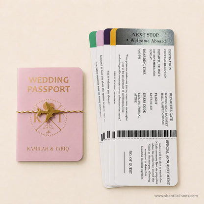 Travel Story Wedding Passport Invitation | SS-