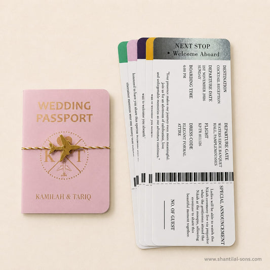 Travel Story Wedding Passport Invitation | SS-