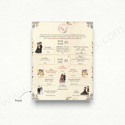 Wedding Itenary Tent  | A - 11