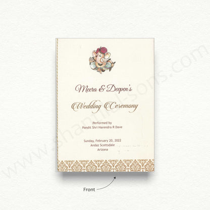Designer Wedding Ceremony Booklet | A - 4