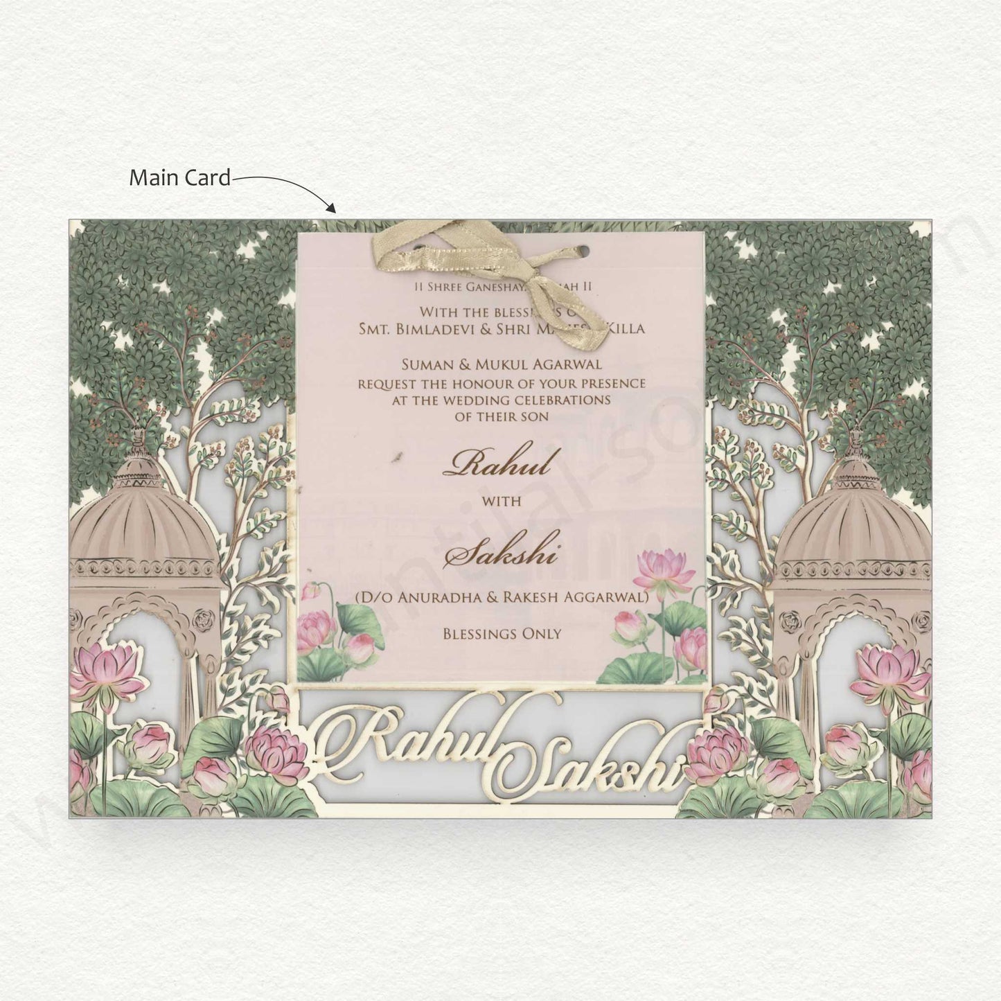 Designer Laser Cut Wedding Card | 3365