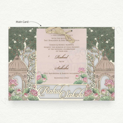 Designer Laser Cut Wedding Card | 3365