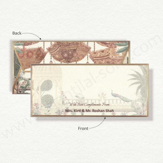 Designer Peacock Theme Cash Envelope | G-71