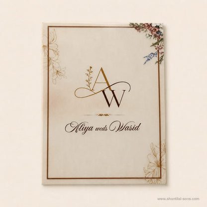 Brown Floral Wedding Invitation |SS-2023