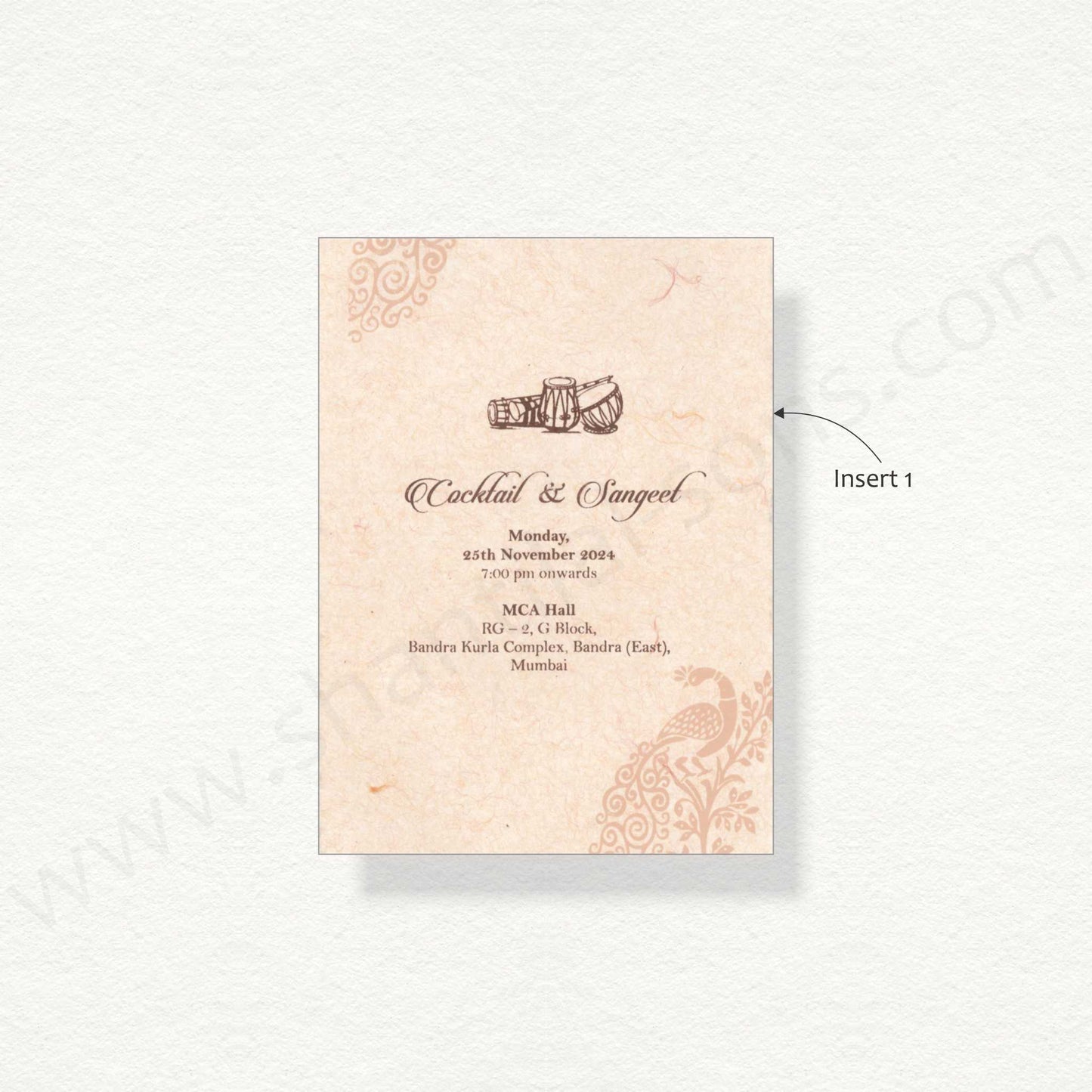 Customized Handmade Paper Wedding Card | SS - 8128