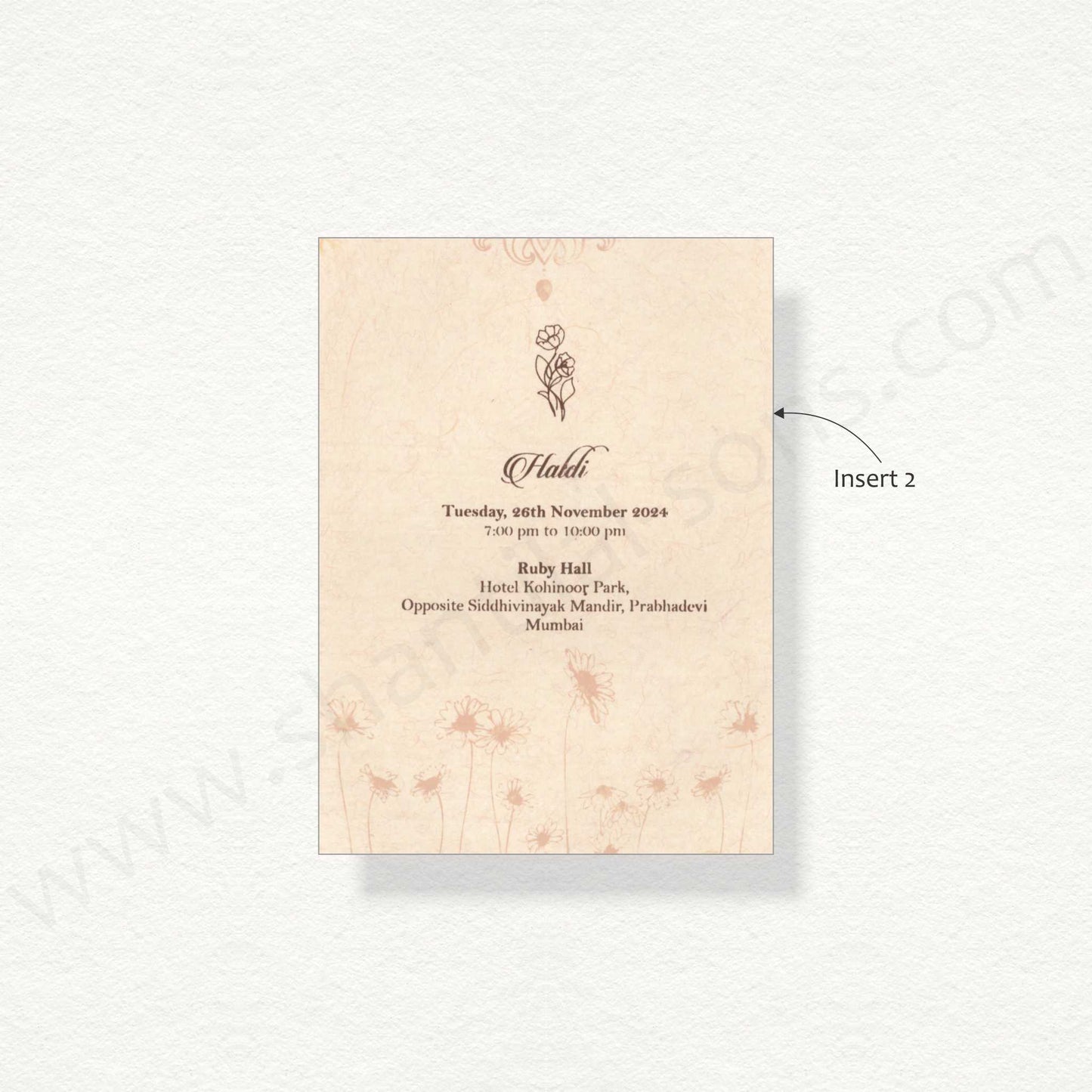 Customized Handmade Paper Wedding Card | SS - 8128