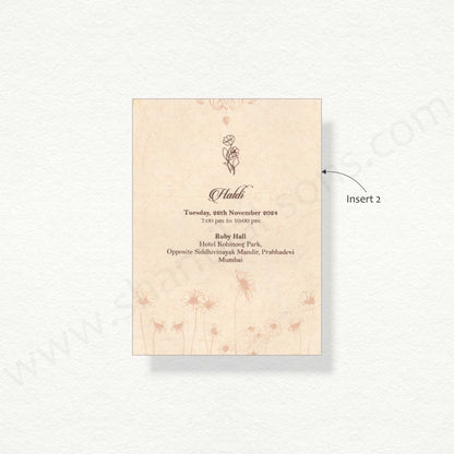 Customized Handmade Paper Wedding Card | SS - 8128