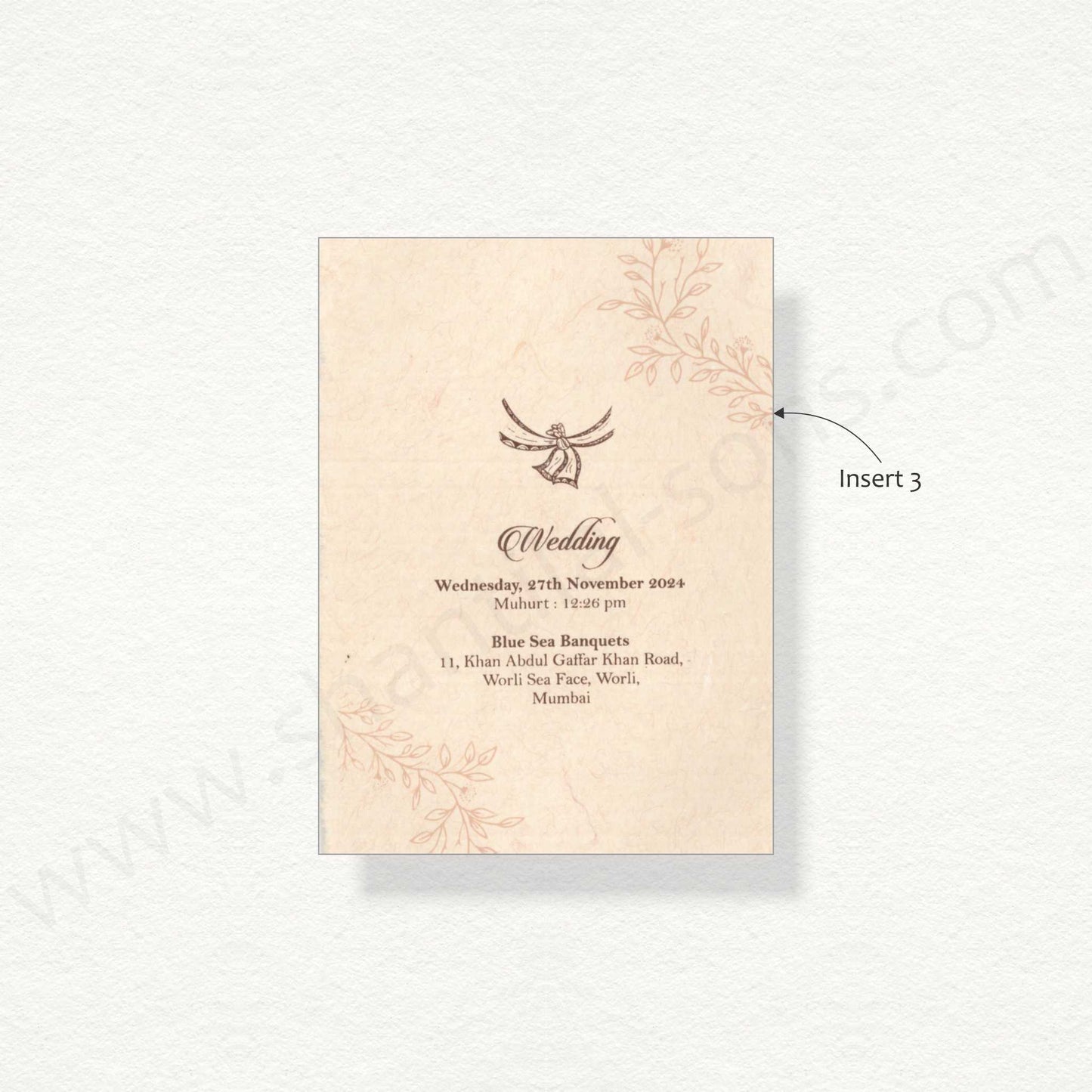 Customized Handmade Paper Wedding Card | SS - 8128