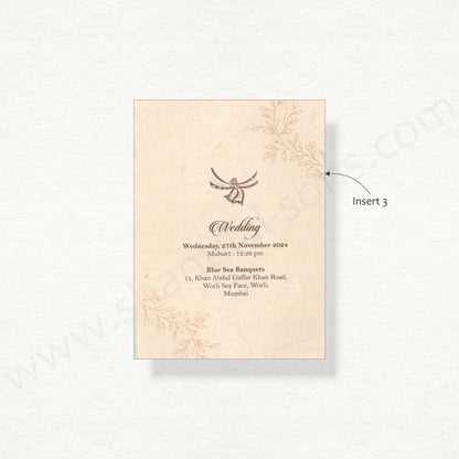 Customized Handmade Paper Wedding Card | SS - 8128
