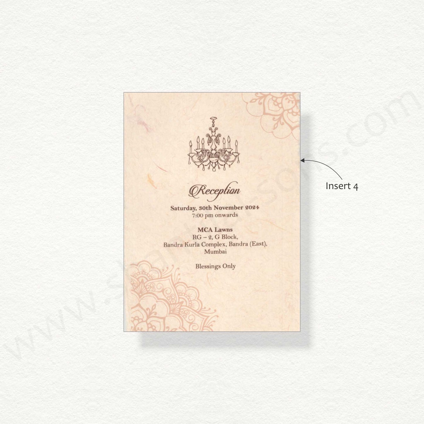 Customized Handmade Paper Wedding Card | SS - 8128