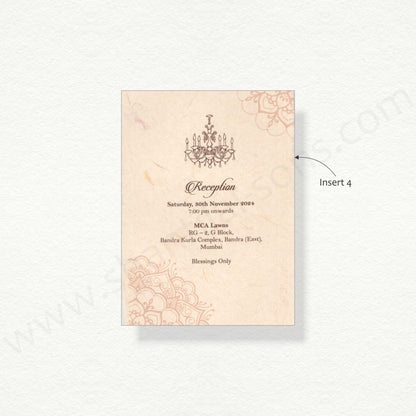 Customized Handmade Paper Wedding Card | SS - 8128