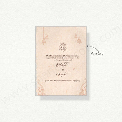 Customized Handmade Paper Wedding Card | SS - 8128