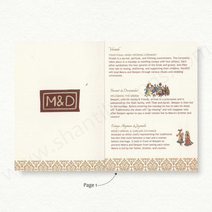 Designer Wedding Ceremony Booklet | A - 4